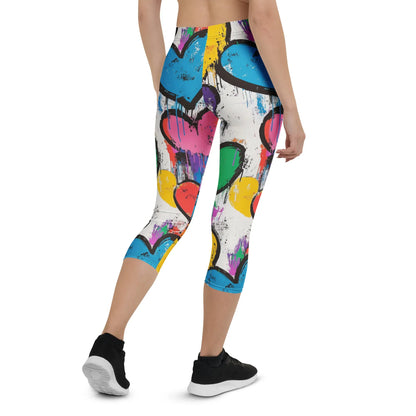 graffiti-hearts-v2-damen-capri-leggings-capri-leggings-jlr-design-8 - JLR Design