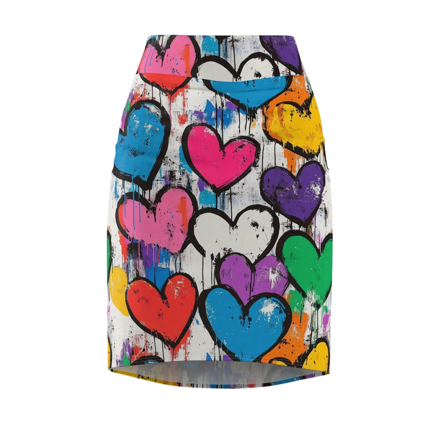 graffiti-hearts-v3-bleistiftrock-fur-damen-eleganter-mid-waist-rock-mit-stretch-komfort-bleistiftrock-jlr-design-4 - JLR Design