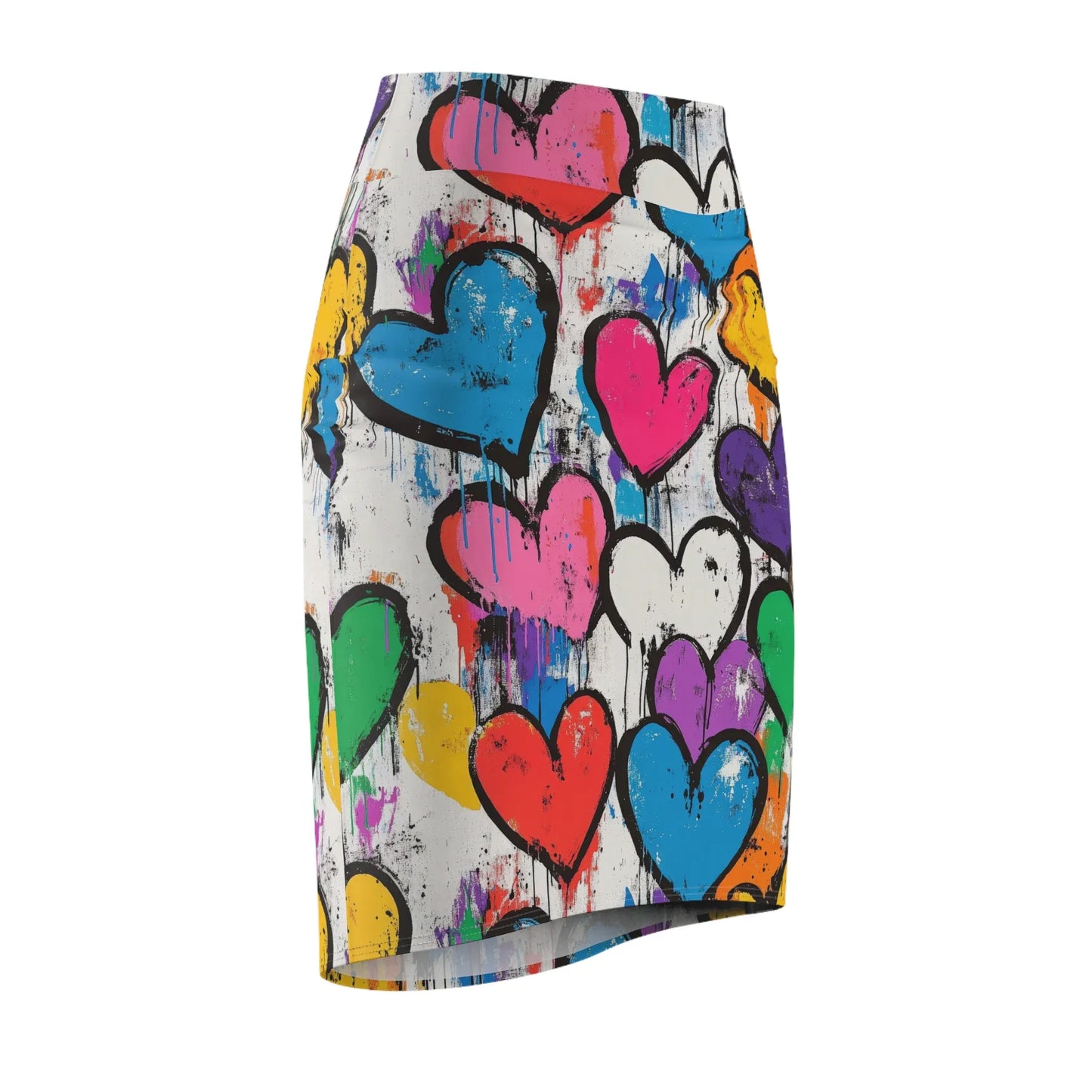 graffiti-hearts-v3-bleistiftrock-fur-damen-eleganter-mid-waist-rock-mit-stretch-komfort-bleistiftrock-jlr-design-6 - JLR Design