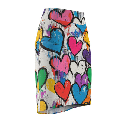 graffiti-hearts-v3-bleistiftrock-fur-damen-eleganter-mid-waist-rock-mit-stretch-komfort-bleistiftrock-jlr-design-6 - JLR Design
