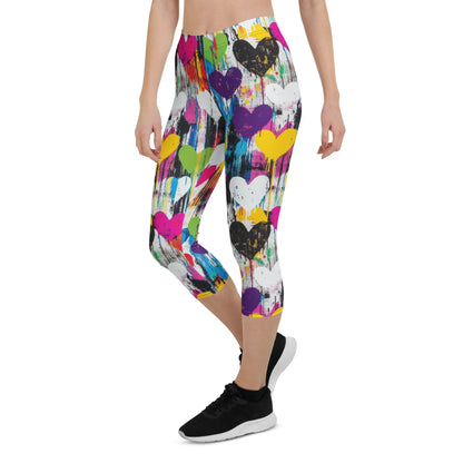 graffiti-hearts-v3-damen-capri-leggings-capri-leggings-jlr-design-4 - JLR Design