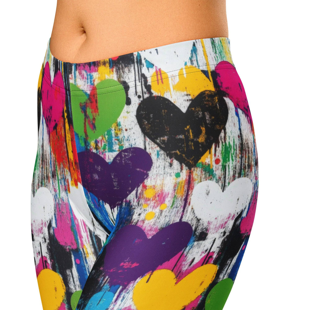 graffiti-hearts-v3-damen-capri-leggings-capri-leggings-jlr-design-jlr-design-de-11 - JLR Design