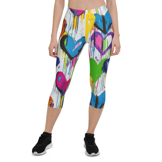 graffiti-hearts-v4-damen-capri-leggings-capri-leggings-jlr-design-1 - JLR Design