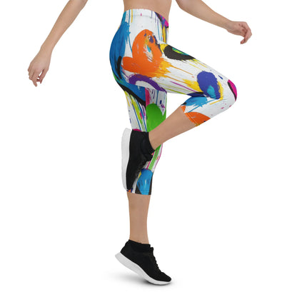 graffiti-hearts-v4-damen-capri-leggings-capri-leggings-jlr-design-10 - JLR Design