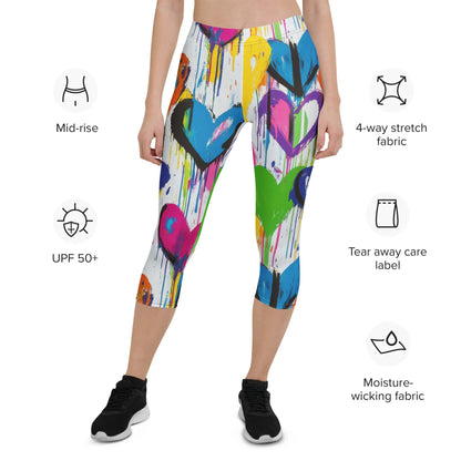 graffiti-hearts-v4-damen-capri-leggings-capri-leggings-jlr-design-7 - JLR Design