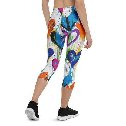 graffiti-hearts-v4-damen-capri-leggings-capri-leggings-jlr-design-8 - JLR Design
