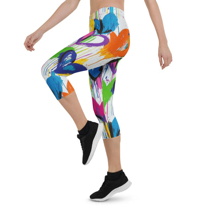 graffiti-hearts-v4-damen-capri-leggings-capri-leggings-jlr-design-9 - JLR Design