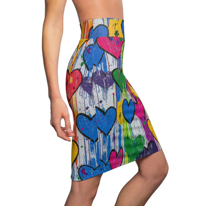 graffiti-hearts-v5-bleistiftrock-fur-damen-eleganter-mid-waist-rock-mit-stretch-komfort-bleistiftrock-jlr-design-2 - JLR Design
