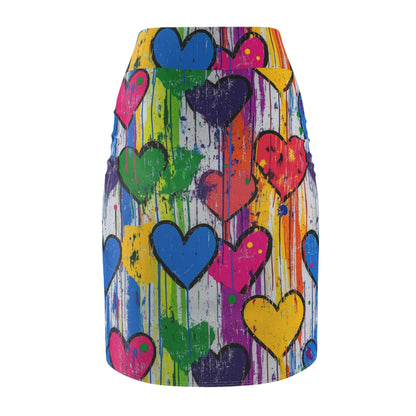 graffiti-hearts-v5-bleistiftrock-fur-damen-eleganter-mid-waist-rock-mit-stretch-komfort-bleistiftrock-jlr-design-5 - JLR Design