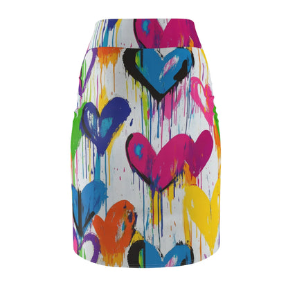 graffiti-hearts-v6-bleistiftrock-fur-damen-eleganter-mid-waist-rock-mit-stretch-komfort-bleistiftrock-jlr-design-5 - JLR Design