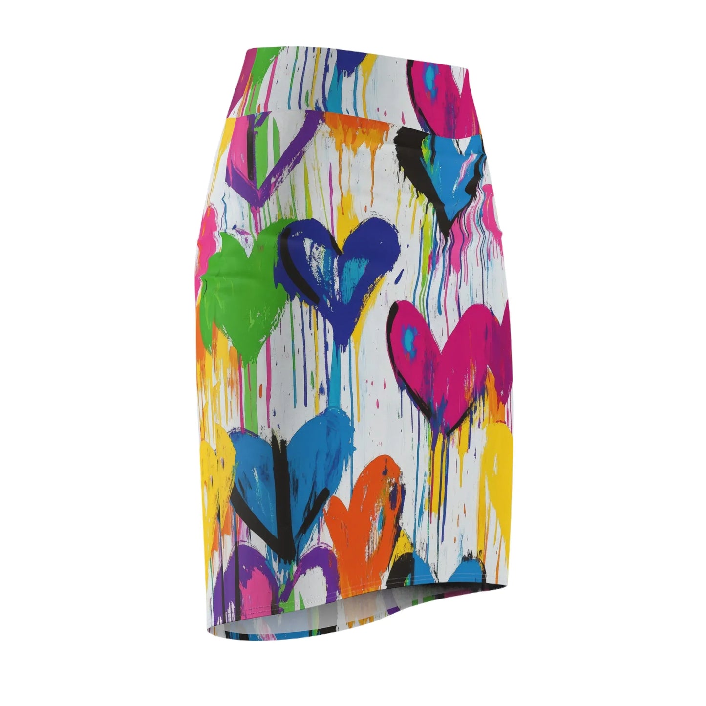graffiti-hearts-v6-bleistiftrock-fur-damen-eleganter-mid-waist-rock-mit-stretch-komfort-bleistiftrock-jlr-design-6 - JLR Design