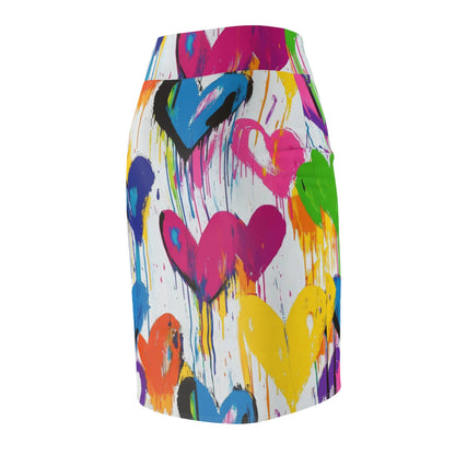 graffiti-hearts-v6-bleistiftrock-fur-damen-eleganter-mid-waist-rock-mit-stretch-komfort-bleistiftrock-jlr-design-7 - JLR Design