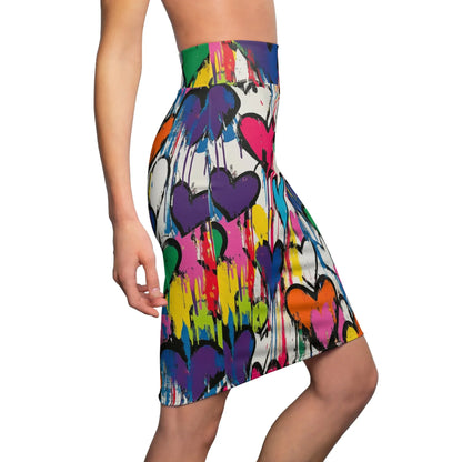 graffiti-hearts-v7-bleistiftrock-fur-damen-eleganter-mid-waist-rock-mit-stretch-komfort-bleistiftrock-jlr-design-3 - JLR Design