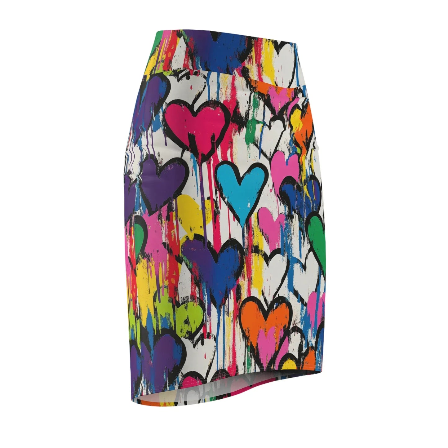 graffiti-hearts-v7-bleistiftrock-fur-damen-eleganter-mid-waist-rock-mit-stretch-komfort-bleistiftrock-jlr-design-6 - JLR Design