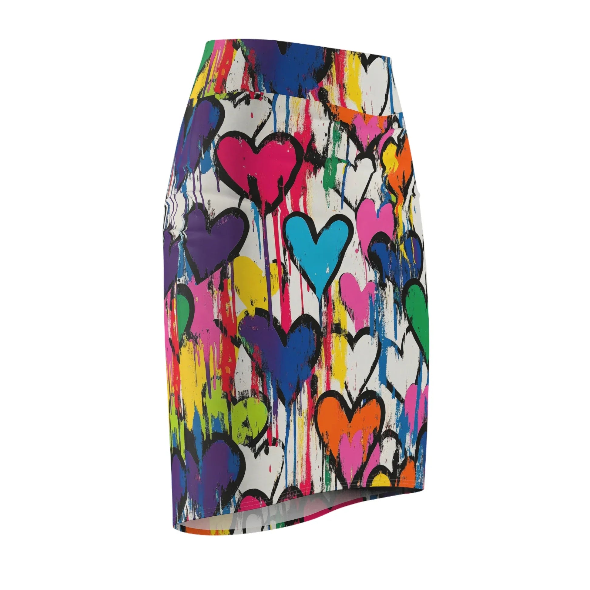 graffiti-hearts-v7-bleistiftrock-fur-damen-eleganter-mid-waist-rock-mit-stretch-komfort-bleistiftrock-jlr-design-6 - JLR Design