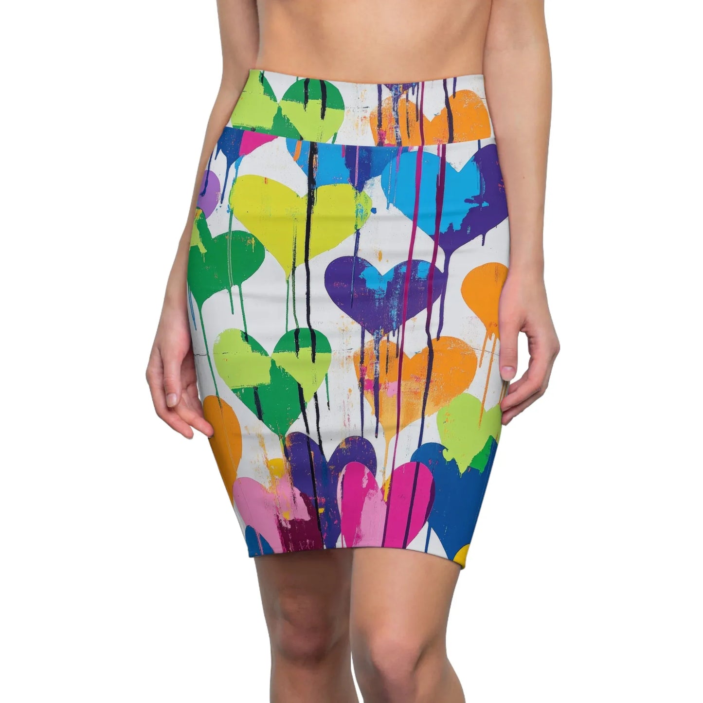 graffiti-hearts-v8-bleistiftrock-fur-damen-eleganter-mid-waist-rock-mit-stretch-komfort-bleistiftrock-jlr-design-1 - JLR Design
