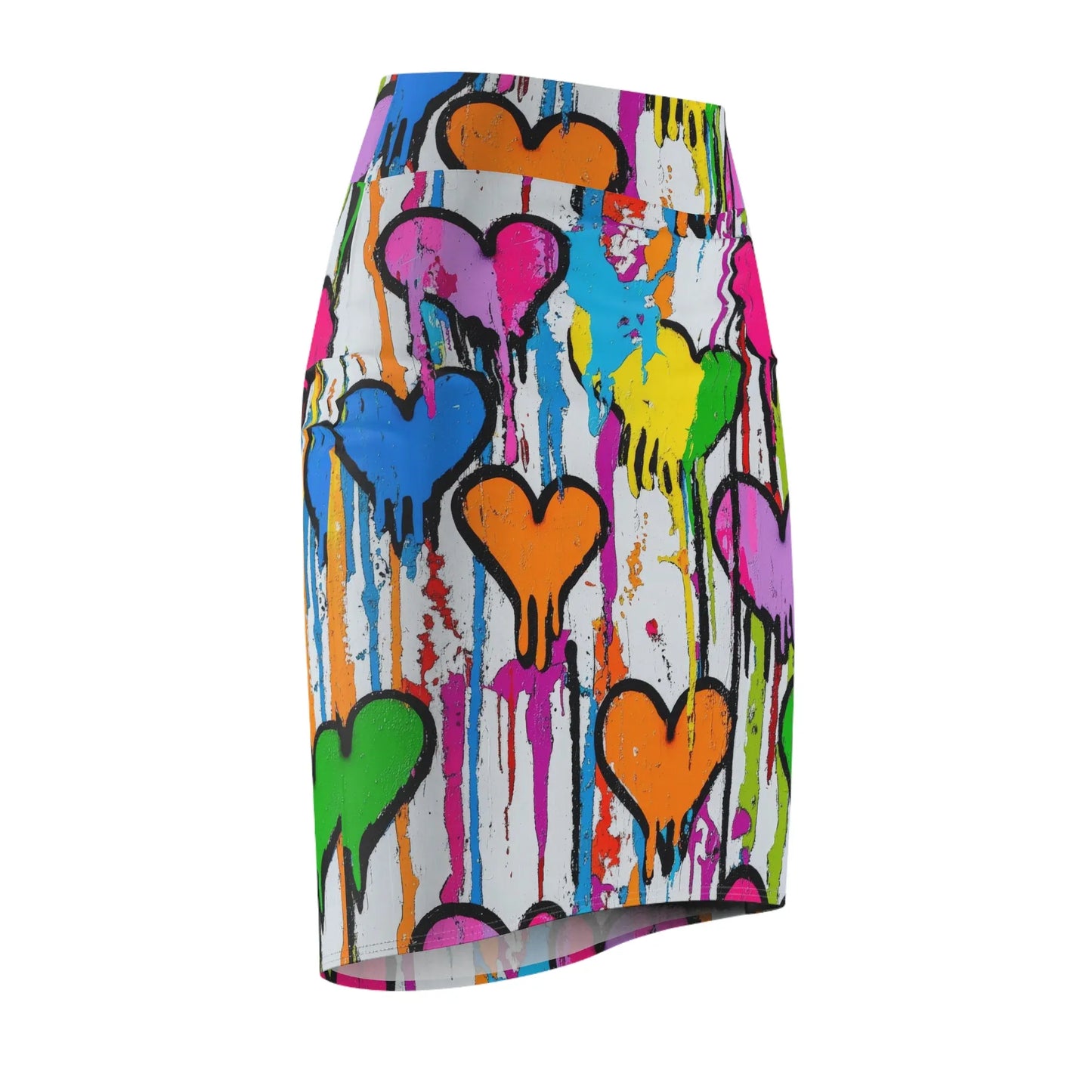 graffiti-hearts-v9-bleistiftrock-fur-damen-eleganter-mid-waist-rock-mit-stretch-komfort-bleistiftrock-jlr-design-6 - JLR Design