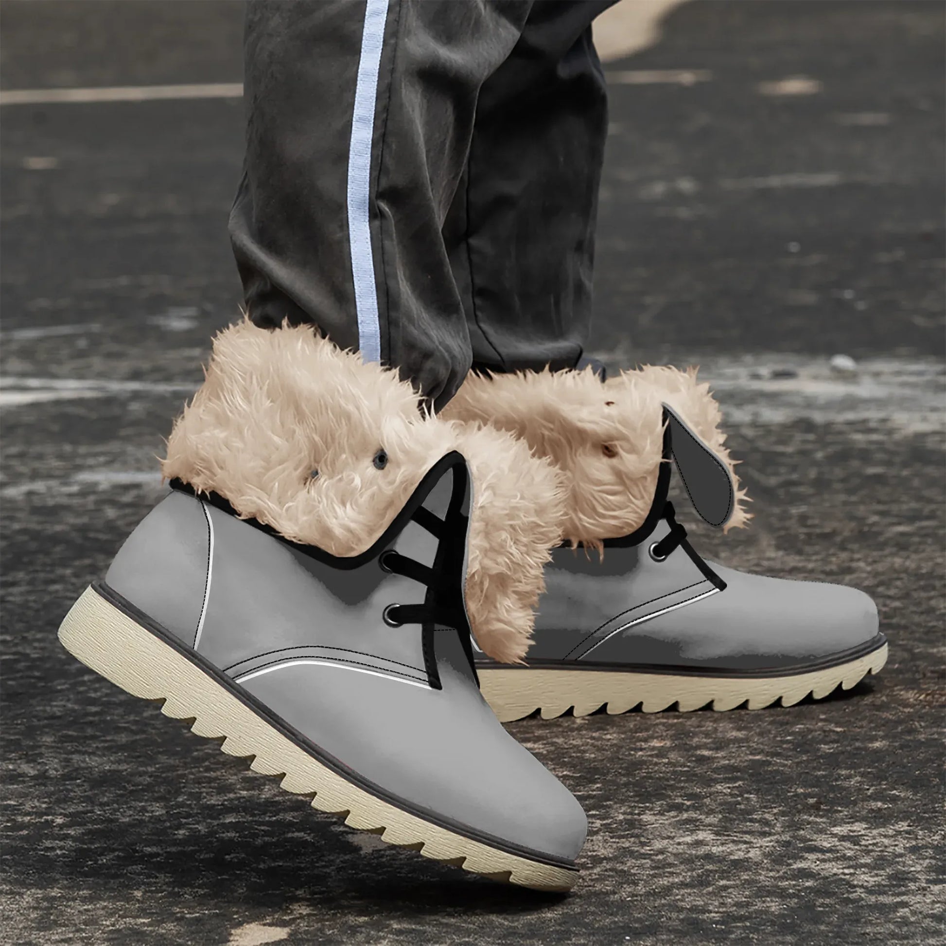 graue-chic-boots-mit-pluschfutter-boots-jlr-design-1 - JLR Design