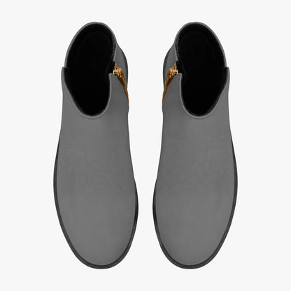 graue-elegante-reissverschluss-stiefeletten-stiefeletten-jlr-design-7 - JLR Design