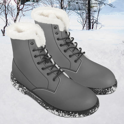 graue-faux-fur-leder-boots-boots-jlr-design-1 - JLR Design