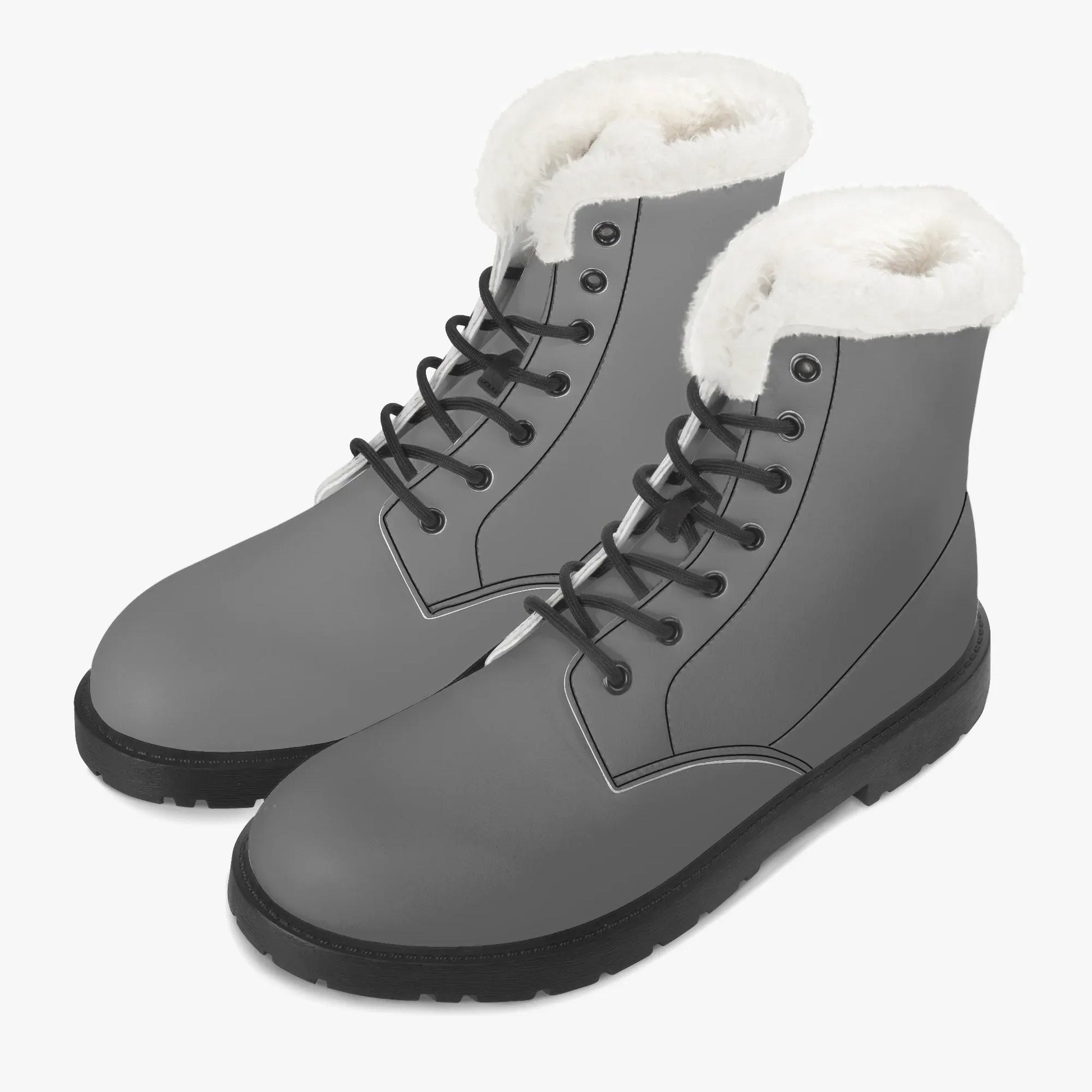 graue-faux-fur-leder-boots-boots-jlr-design-2 - JLR Design