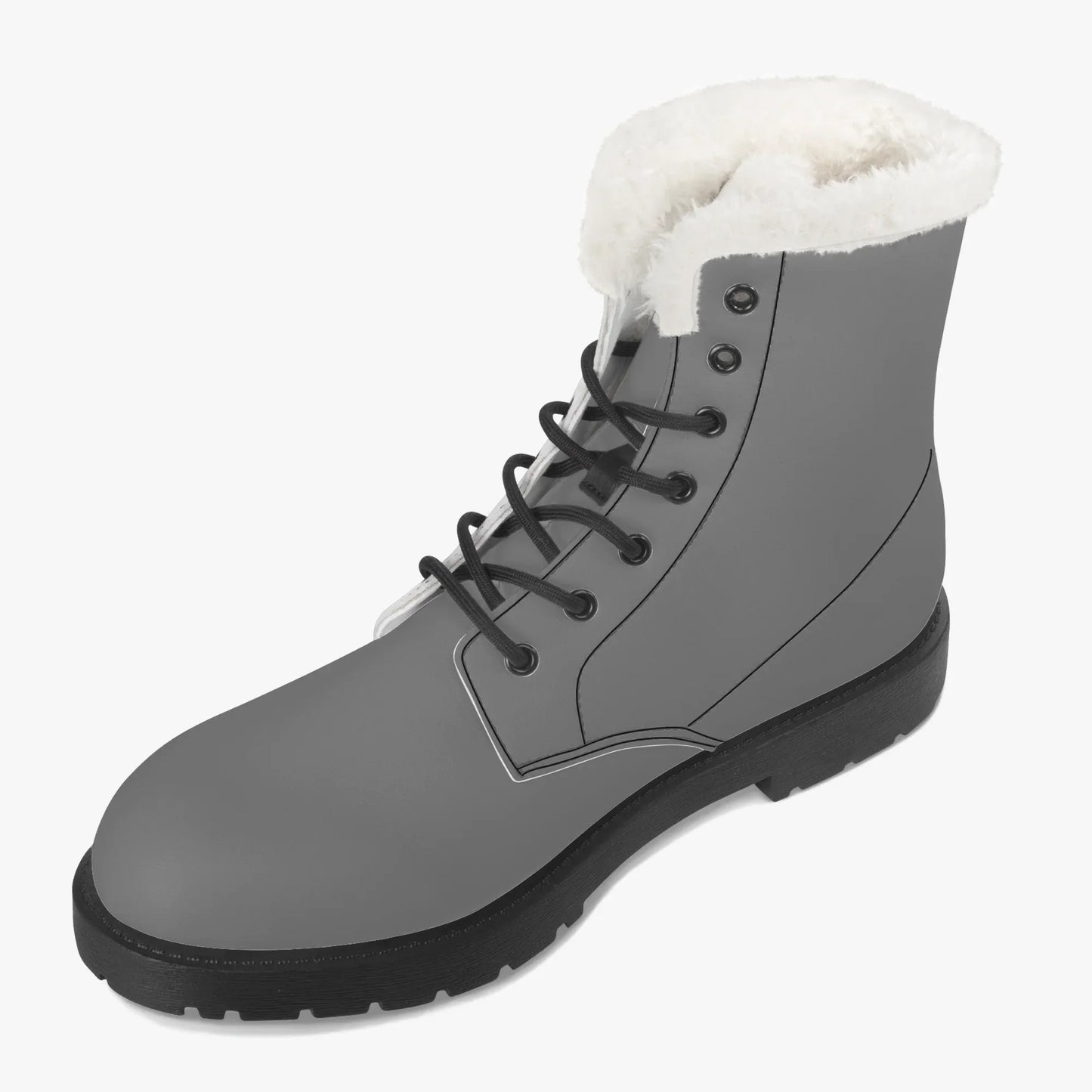 graue-faux-fur-leder-boots-boots-jlr-design-3 - JLR Design
