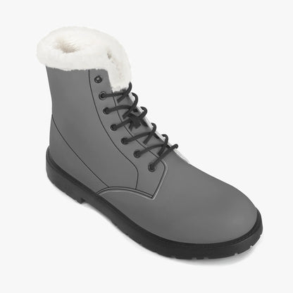 graue-faux-fur-leder-boots-boots-jlr-design-7 - JLR Design