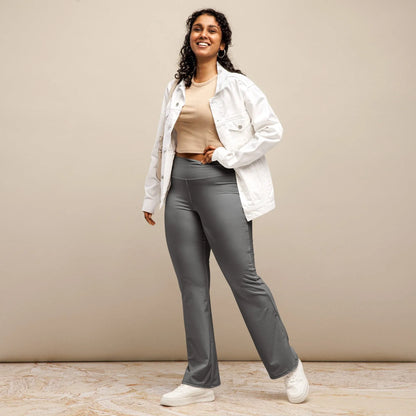 graue-high-waist-flare-leggings-flare-leggings-jlr-design-1 - JLR Design