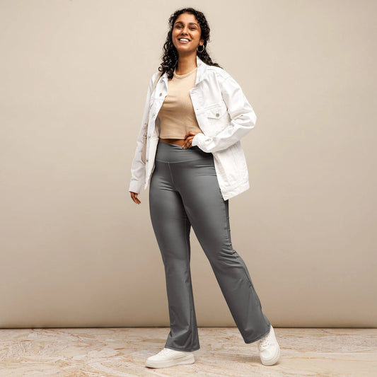 graue-high-waist-flare-leggings-flare-leggings-jlr-design-1 - JLR Design