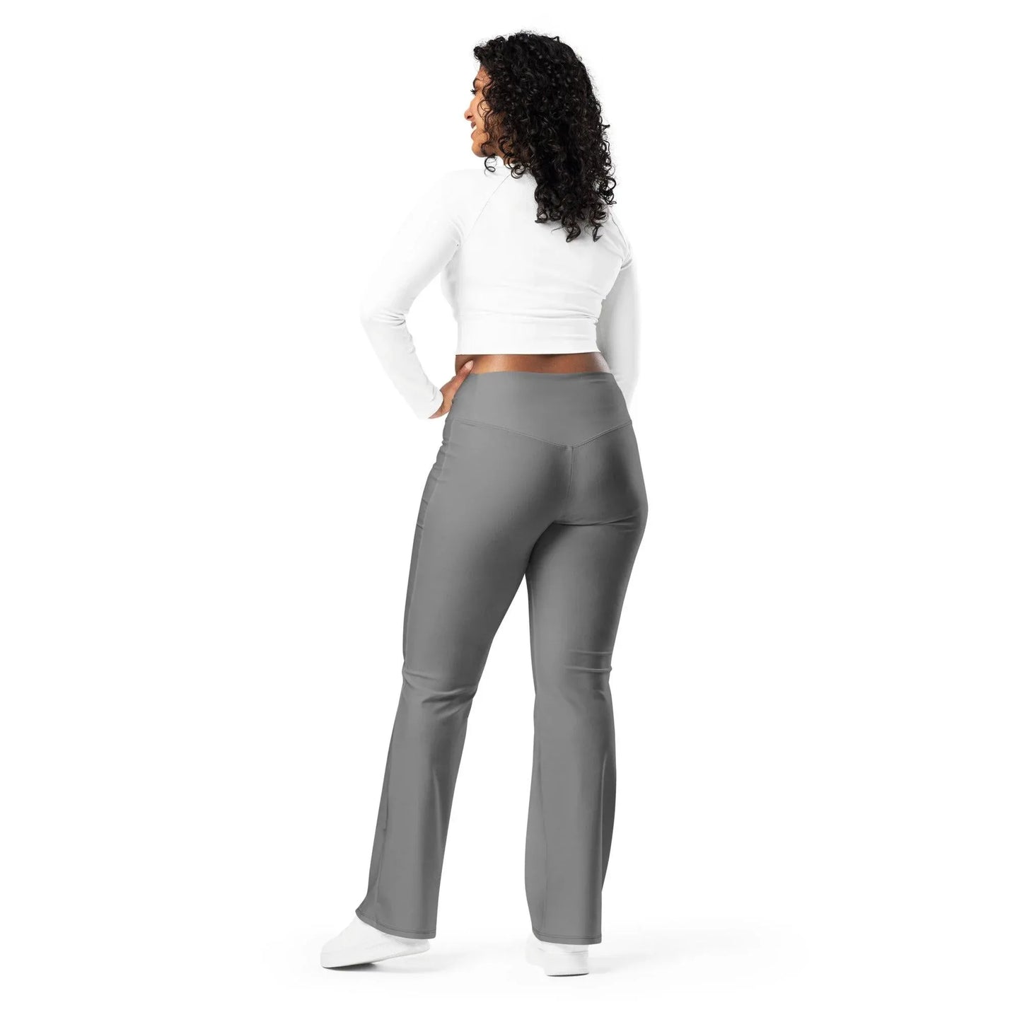 graue-high-waist-flare-leggings-flare-leggings-jlr-design-10 - JLR Design