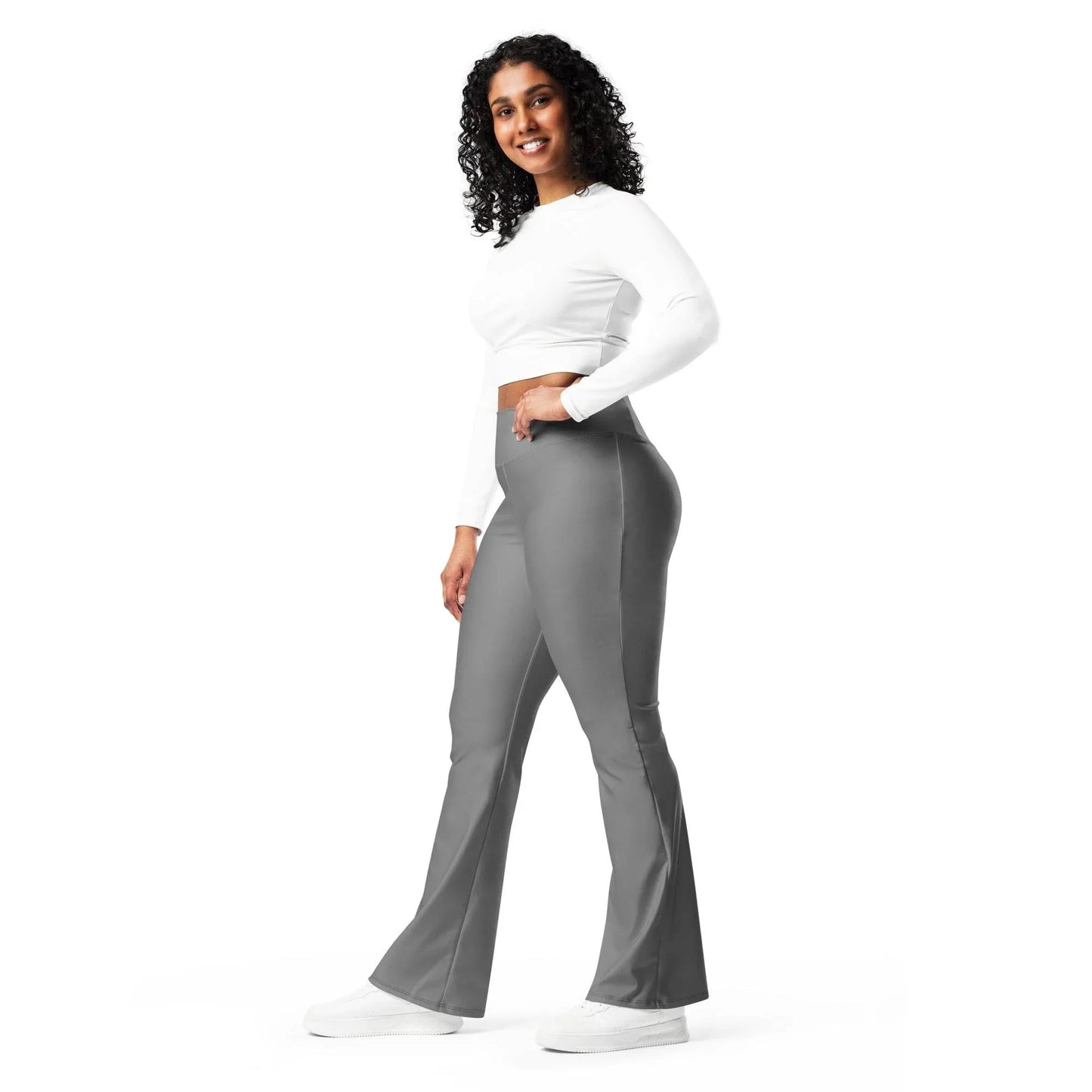 graue-high-waist-flare-leggings-flare-leggings-jlr-design-7 - JLR Design