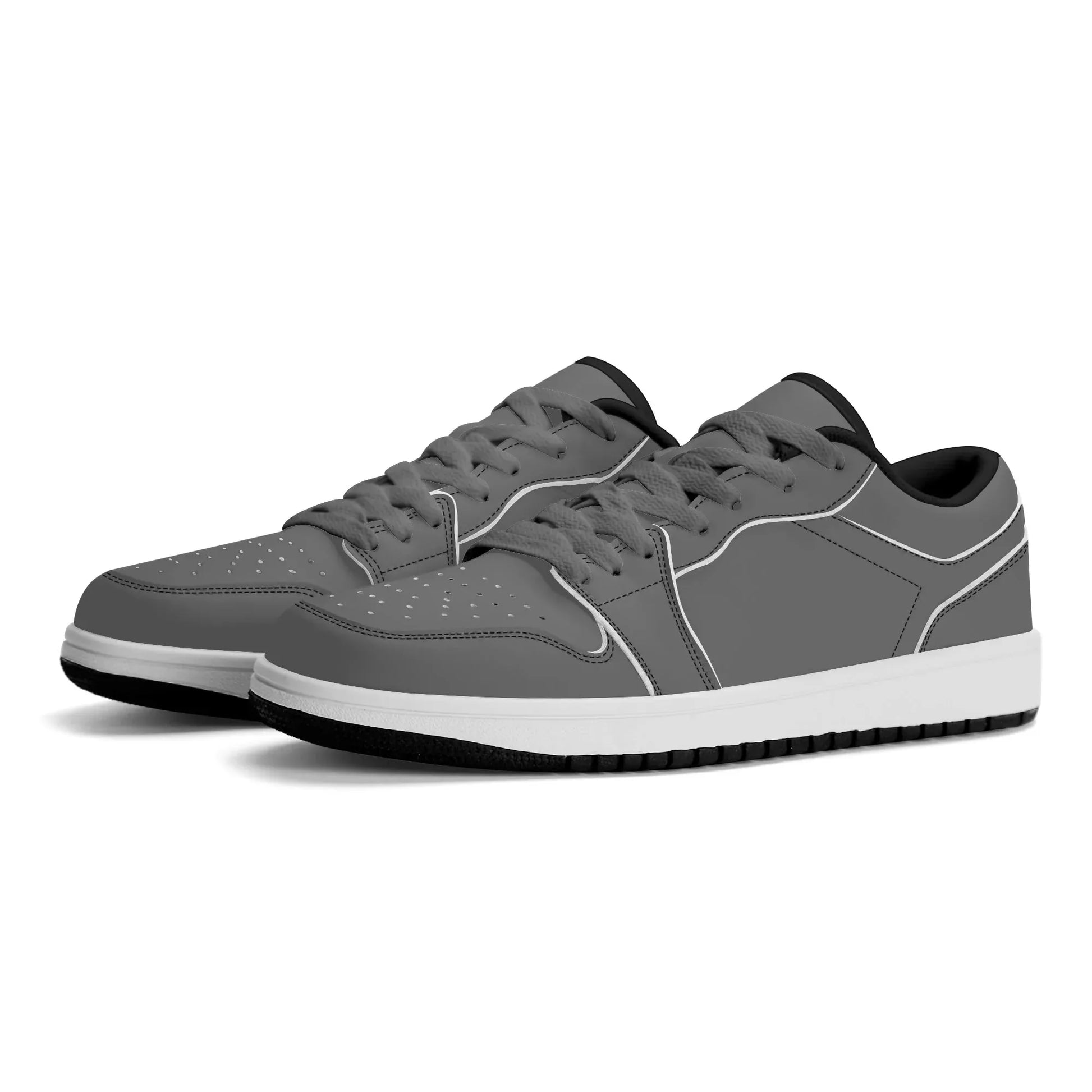 graue-low-top-leder-sneaker-fur-damen-sneaker-jlr-design-8 - JLR Design