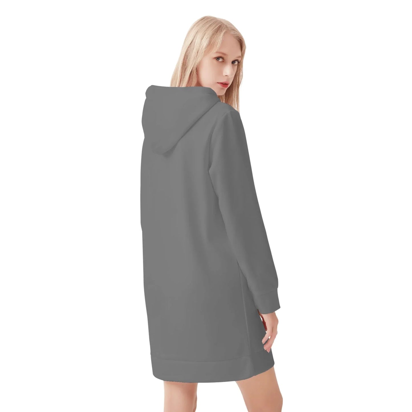 graues-damen-hoodiekleid-warmes-velvet-kapuzenkleid-aus-weichem-samt-fleece-hoodiekleid-jlr-design-2 - JLR Design