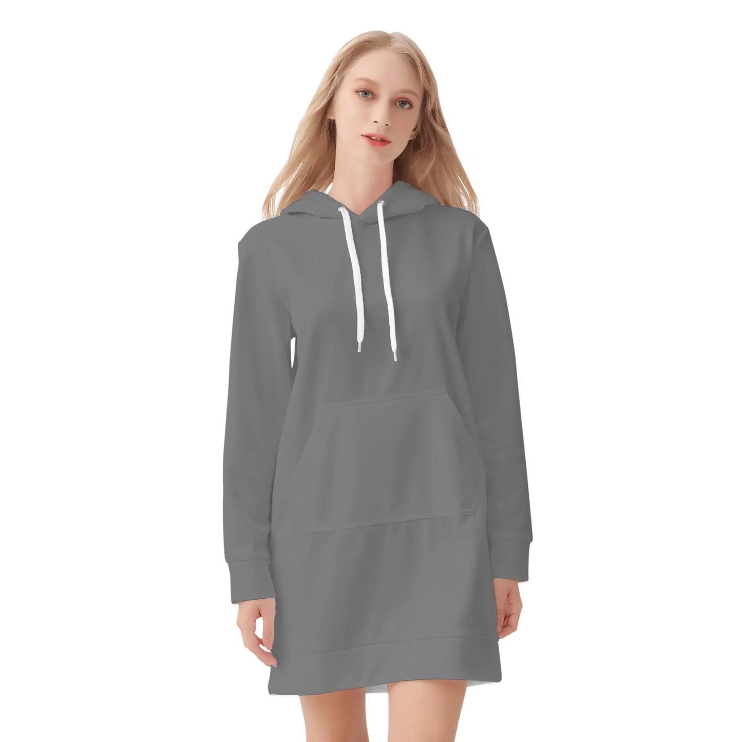 graues-damen-hoodiekleid-warmes-velvet-kapuzenkleid-aus-weichem-samt-fleece-hoodiekleid-jlr-design-3 - JLR Design