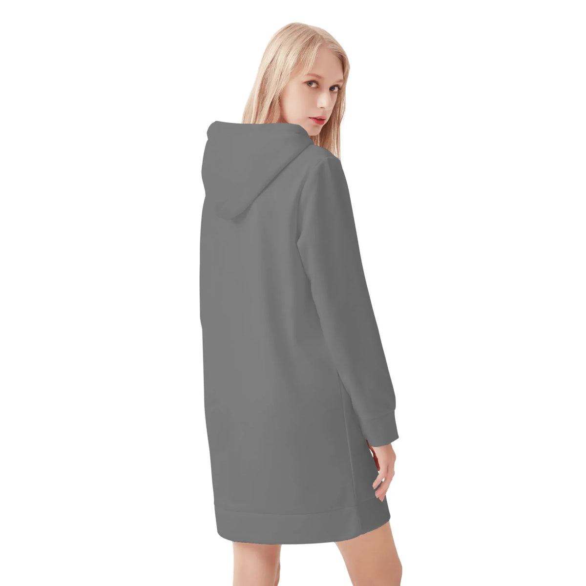 graues-damen-hoodiekleid-warmes-velvet-kapuzenkleid-aus-weichem-samt-fleece-hoodiekleid-jlr-design-jlr-design-de-2 - JLR Design