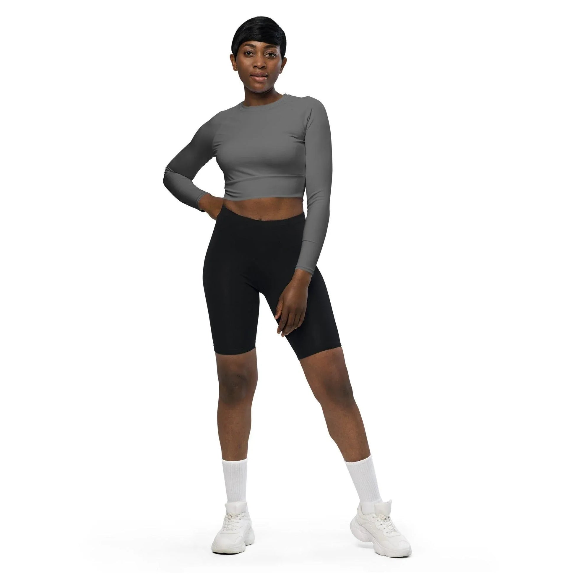 graues-long-sleeve-damen-crop-top-long-sleeve-crop-top-jlr-design-2 - JLR Design