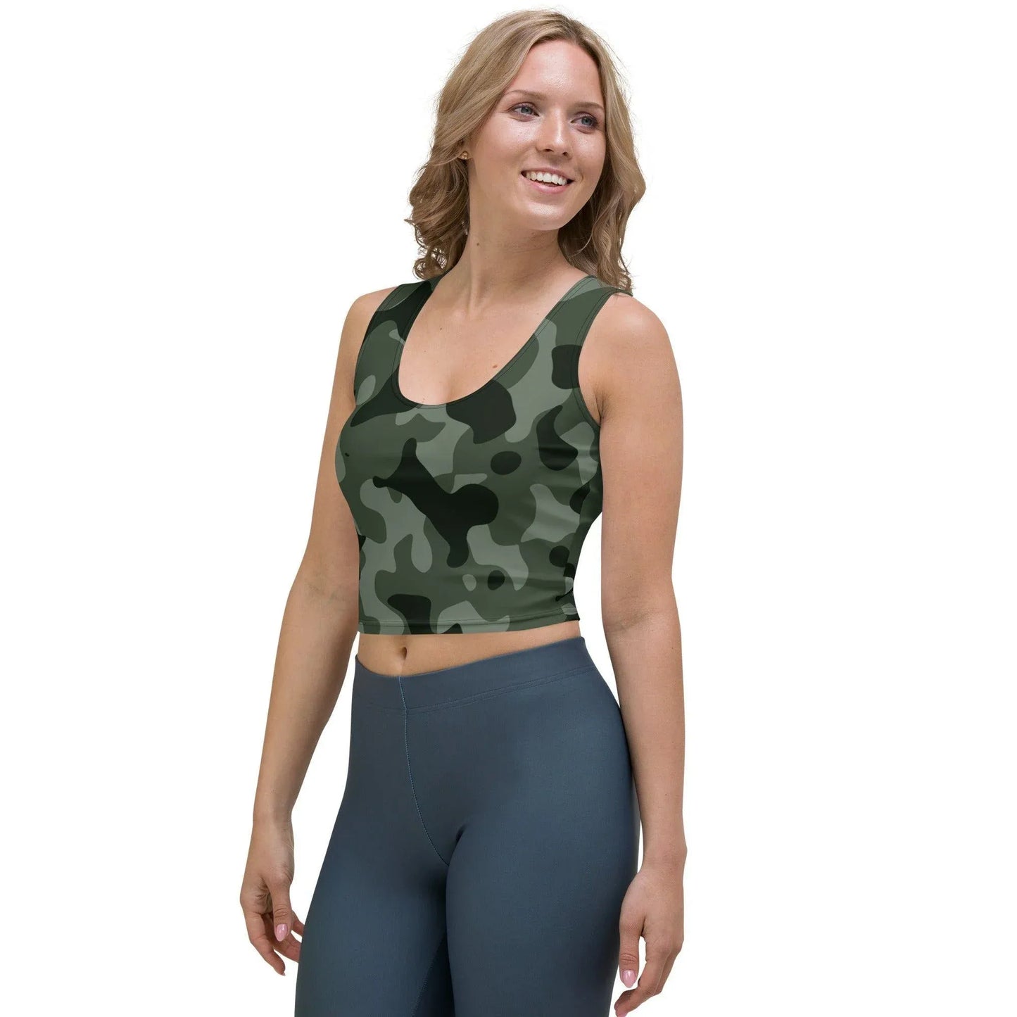 green-camouflage-damen-crop-top-crop-top-jlr-design-3 - JLR Design