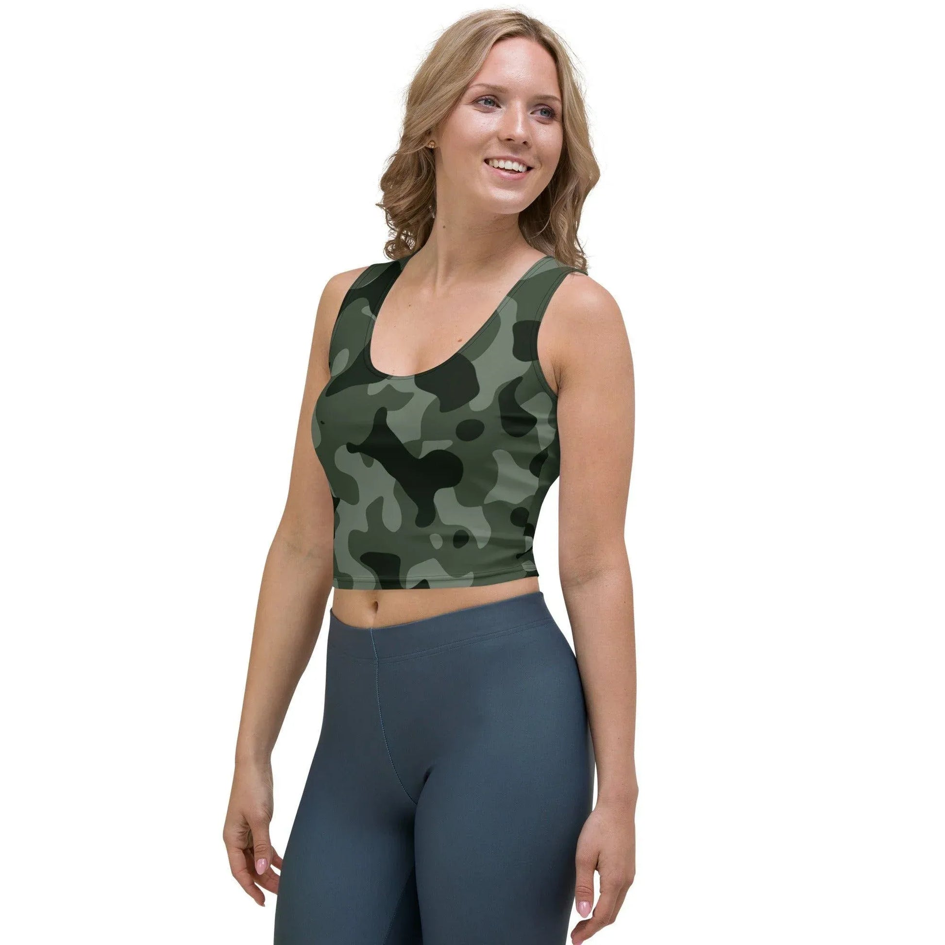 green-camouflage-damen-crop-top-crop-top-jlr-design-3 - JLR Design
