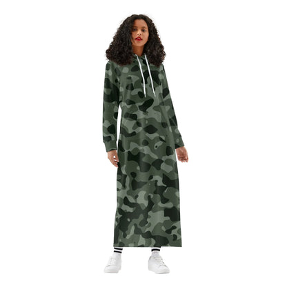 green-camouflage-damen-maxi-hoodiekleid-knochellanges-kapuzenkleid-aus-weich-angerautem-fleece-hoodiekleid-jlr-design-1 - JLR Design