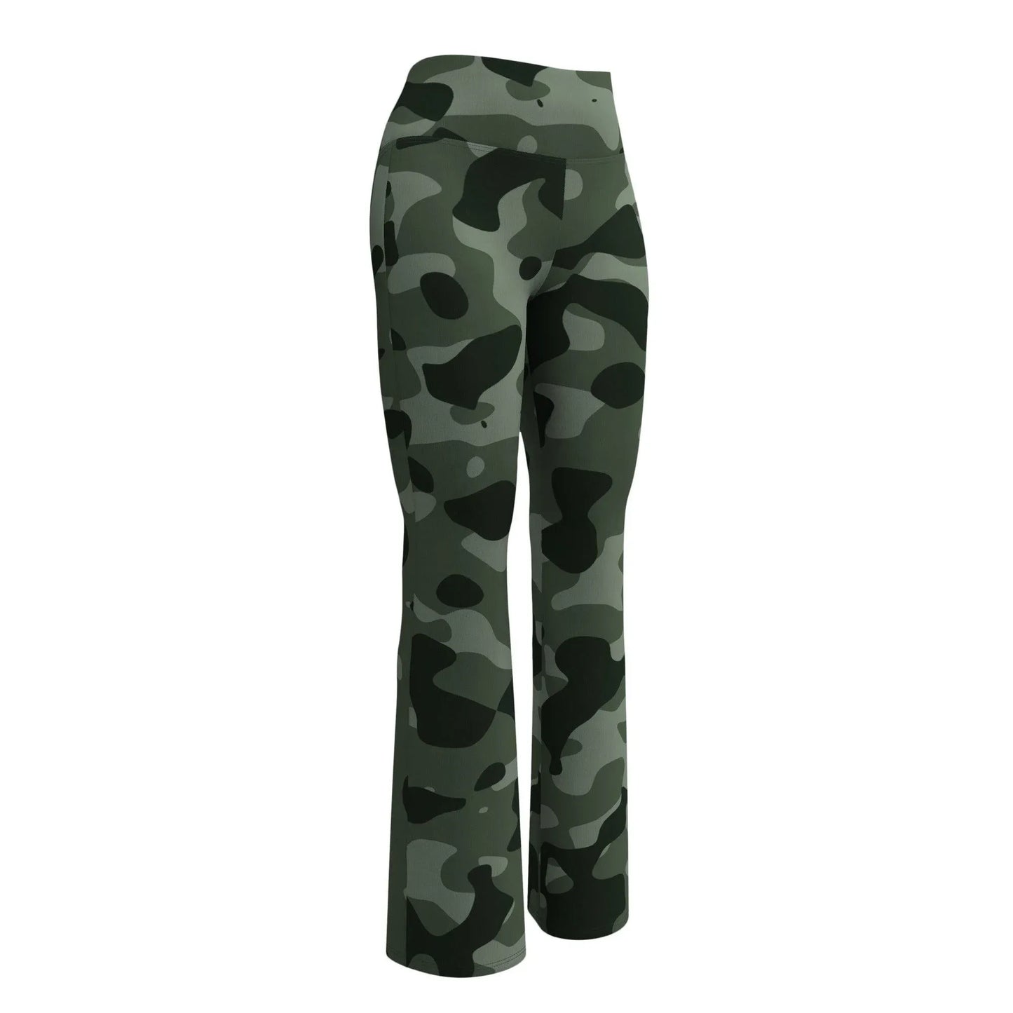 green-camouflage-high-waist-flare-leggings-flare-leggings-jlr-design-11 - JLR Design