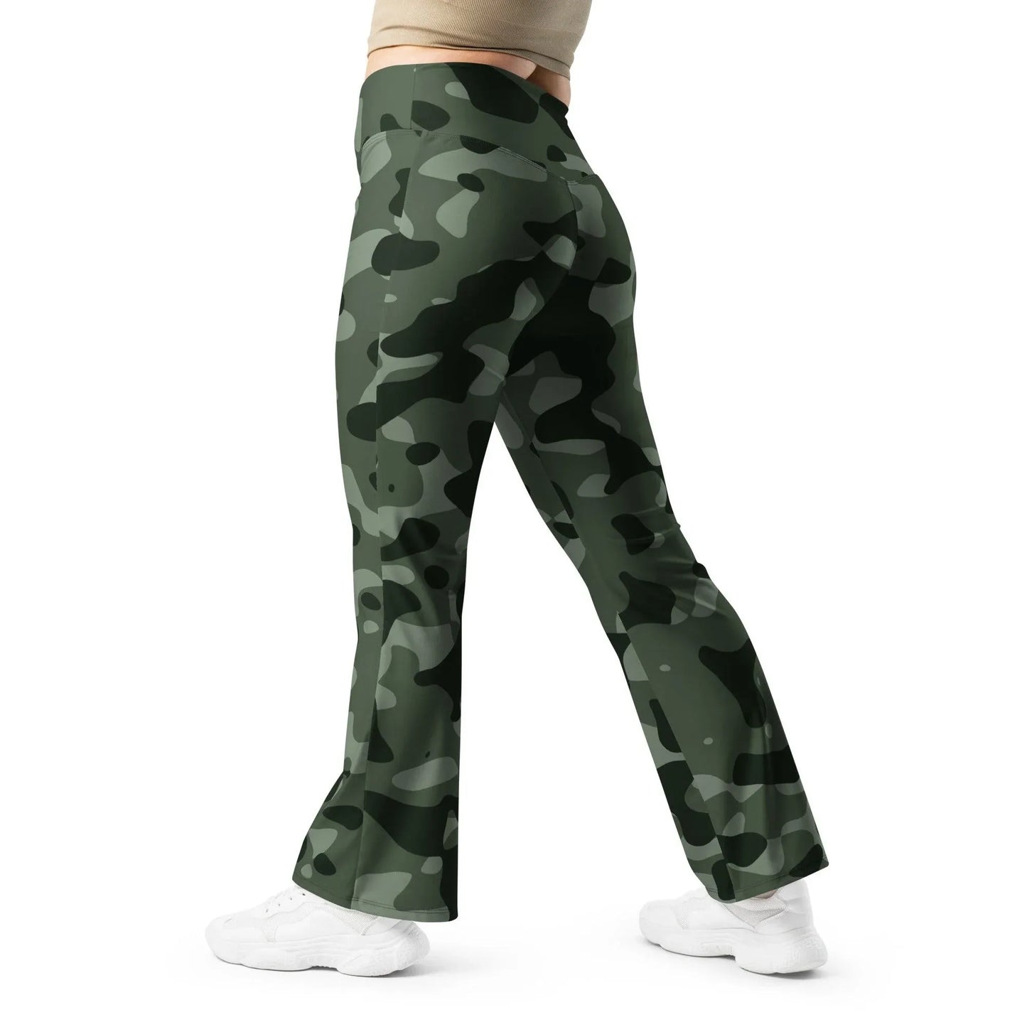 green-camouflage-high-waist-flare-leggings-flare-leggings-jlr-design-12 - JLR Design
