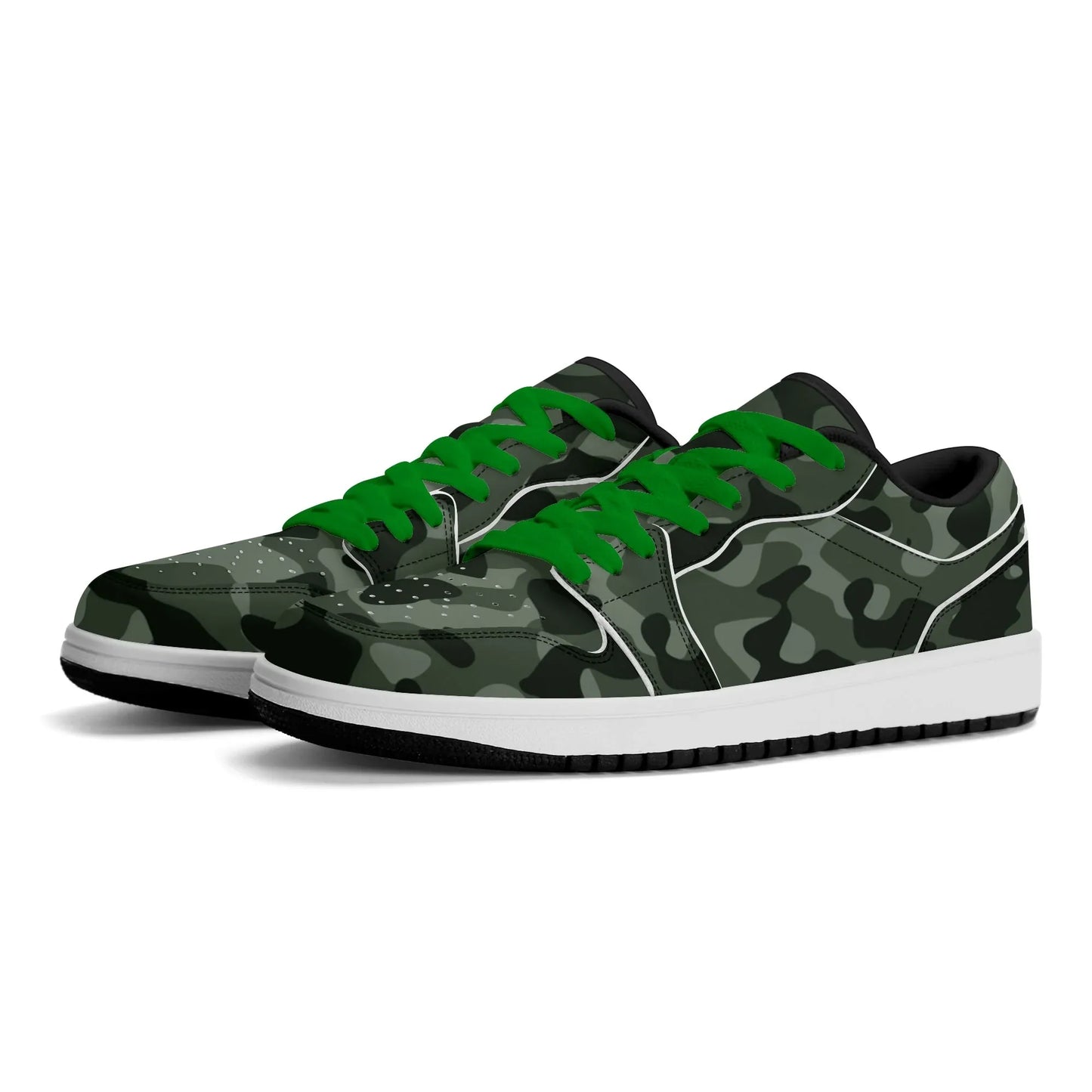 green-camouflage-low-top-leder-sneaker-fur-damen-sneaker-jlr-design-8 - JLR Design