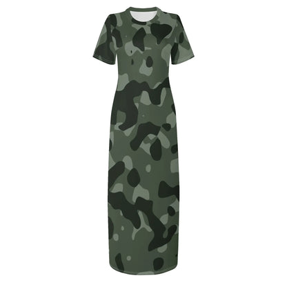 green-camouflage-short-sleeve-long-dress-long-dress-jlr-design-3 - JLR Design