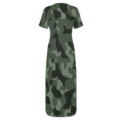green-camouflage-short-sleeve-long-dress-long-dress-jlr-design-4 - JLR Design