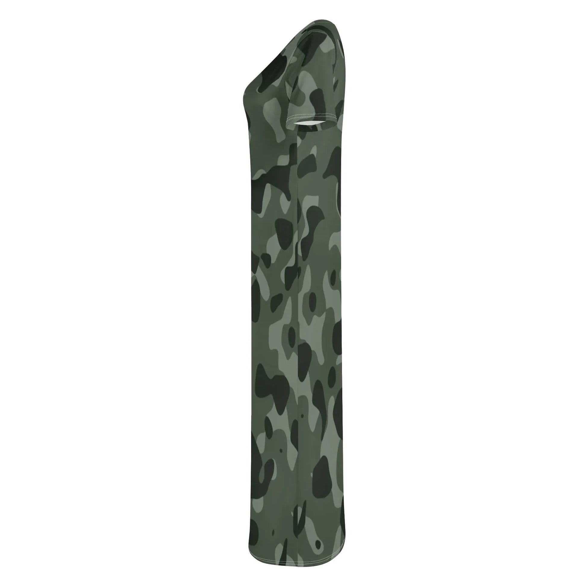 green-camouflage-short-sleeve-long-dress-long-dress-jlr-design-6 - JLR Design