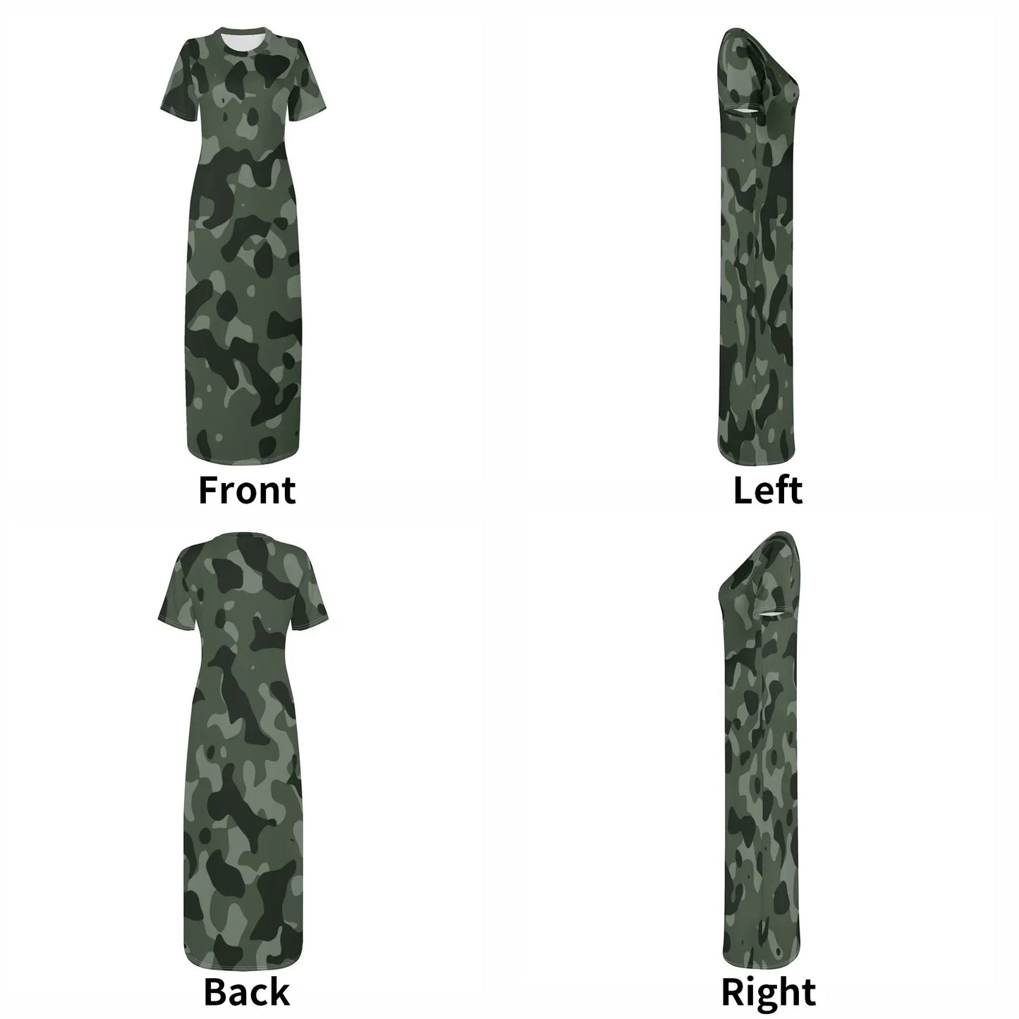 green-camouflage-short-sleeve-long-dress-long-dress-jlr-design-7 - JLR Design