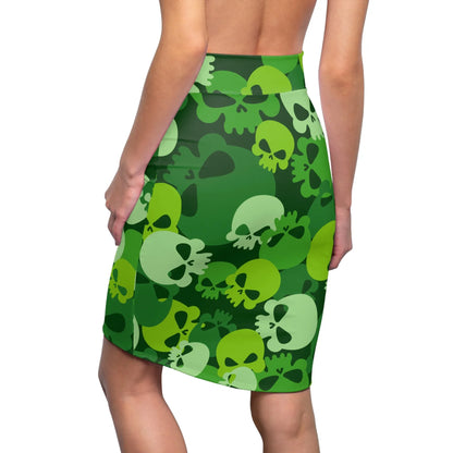 green-skull-bleistiftrock-fur-damen-eleganter-mid-waist-rock-mit-stretch-komfort-bleistiftrock-jlr-design-2 - JLR Design