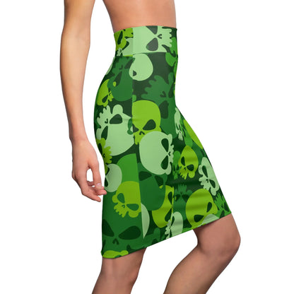 green-skull-bleistiftrock-fur-damen-eleganter-mid-waist-rock-mit-stretch-komfort-bleistiftrock-jlr-design-3 - JLR Design
