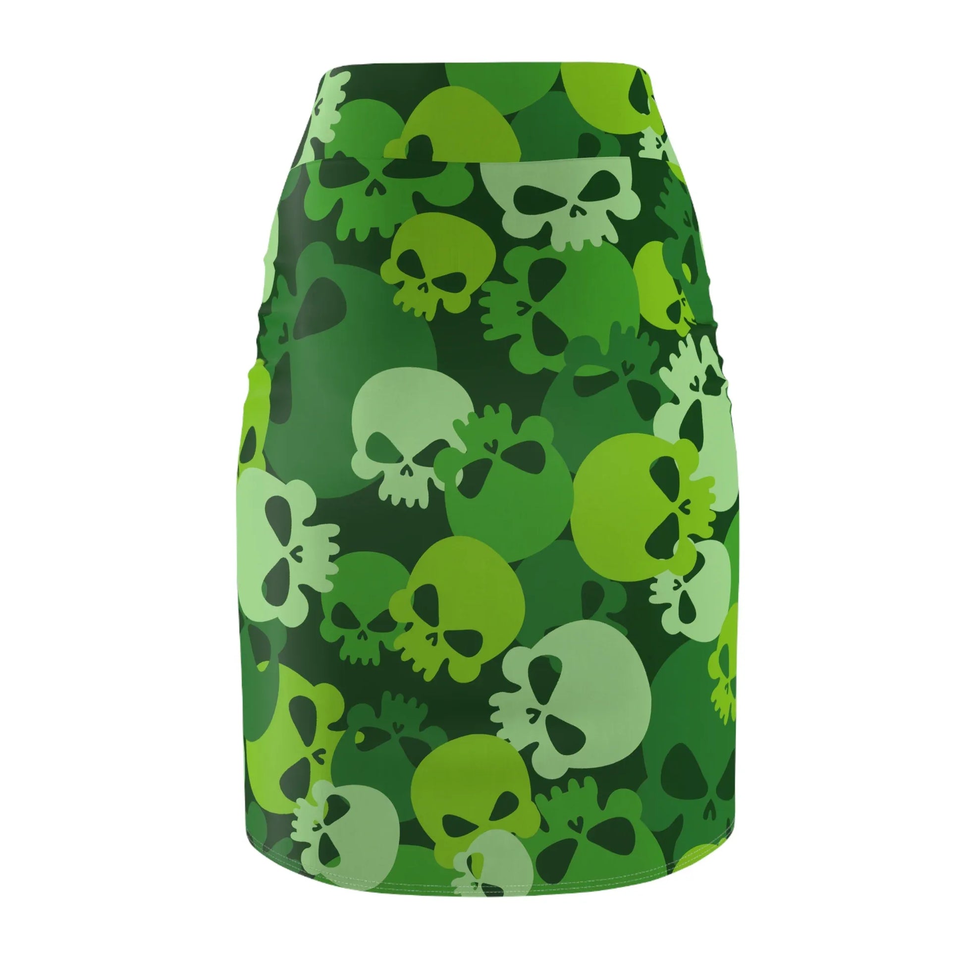 green-skull-bleistiftrock-fur-damen-eleganter-mid-waist-rock-mit-stretch-komfort-bleistiftrock-jlr-design-5 - JLR Design