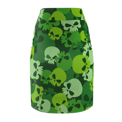 green-skull-bleistiftrock-fur-damen-eleganter-mid-waist-rock-mit-stretch-komfort-bleistiftrock-jlr-design-5 - JLR Design
